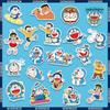 50 Peças de Adesivos Doraemon Sininho Nobita à Prova d'Água para Caderno DIY Celular Laptop Copo d'Água Adesivo Criativo