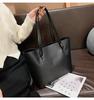 Bolsa Grande Sacola de Compras Feminina 2021 Nova Moda Europeia e Americana Simples Atmosférica Bolsa de Ombro Couro Macio Texturizado Bolsa Tote para o Dia a Dia