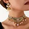 Joyería Popular Transfronteriza de Amazon Collares y Pendientes Populares Europeos y Americanos Estilo Étnico Lujo Accesible Conjunto de Collares de Gama Alta