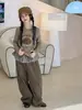 Conjunto moderno de estilo urbano para niña pequeña, ropa para adolescentes, camiseta popular de otoño para estudiantes de secundaria