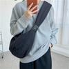 Bolsa de Lona Coreana de Gran Capacidad con Correa Ancha para el Hombro, Bolso Cruzado para Mujer, Diseño Nicho Ins, Bolso Dumpling Plisado, Bolso de Hombro