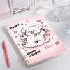 Cuaderno de anillas desmontable con páginas rayadas simples, alto valor estético, adecuado para estudiantes de secundaria, cómodo de sostener, estilo artístico
