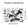 Nuevo divertido-e107 Halloween Vacaciones Decorativo Cráneo Dormitorio Pared Decorativo Adhesivo de Pared Autoadhesivo