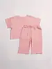2026 Comércio Exterior Mais Vendido Conjunto de Camiseta Solta e Calça Longa para Sala de Estar Infantil para Meninas e Meninos, Conjunto de Roupa de Casa de Verão