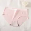 Calcinha Feminina de Algodão Puro Cintura Média, Forro de Algodão Antibacteriano Sem Costura, Confortável e Respirável, Modelo Simples Liso para Meninas e Estudantes