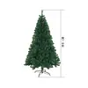 Árbol de Navidad de PVC Encriptado Decoración Navideña Verde Simulación Transfronteriza Plegable Lápiz Árbol de Navidad Flockado