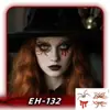 2025 Novos Adesivos de Tatuagem de Halloween Transfronteiriços Adesivos de Cicatriz para Rosto à Prova d'Água Adesivos de Cicatriz Engraçados de Terror de Halloween