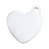 Furo lateral coração amor DIY aço inoxidável pequena joia acessórios finamente polidos chaveiro pulseira pingente de bolsa atacado