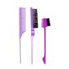 Juego de cepillo para cardar transfronterizo peine para el cabello juego de tres piezas peine de cola puntiaguda para teñir cepillo para cejas cepillo para bordes peine para modelar herramientas de peluquería