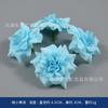 Flor Azul Flor Artificial Flor de Seda Pasador Flor Tocado Material Corona Pulsera Accesorio de Flor Hecho a Mano DIY Decoración de Cabeza con Flores