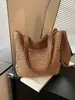 Bolsa de Paja Tejida de Verano 2026 para Mujer, Aspecto de Alta Gama, Estilo Vacaciones en la Playa, Bolso de Playa Tejido a Mano, Gran Capacidad, Bolso de Hombro