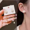Aguja de plata 925, diseño de nicho, aretes de puesto de mercado nocturno, fuente mayorista, aretes de moda estilo coreano, aretes populares