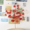 Simulación transfronteriza Hoja de arce solo arce rojo japonés sensación garra de pollo Árbol falso hojas decoración de paisaje de jardín hojas de arce