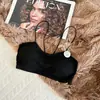 Algodão Puro Celebridade da Internet Explosivo Roupa Íntima Estudante Feminina Tubo de Sutiã Envolto Jaqueta Peça Única Cruzada Fina Cinta Costas Bonitas Sutiã Verão