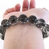 Pulsera de Cristal de Cabello Negro Brasileño Natural Prioritario Cabello Claro Cristal Negro Cabello Cristal de Titanio Pulsera para Hombres y Mujeres