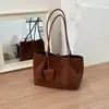 Bolso de Axila Retro Textura Escarchada Gran Capacidad 2026 Otoño/Invierno Nuevo Bolso para Madres e Hijos para el Trabajo Versátil Bolso Tote Ins