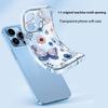 Fábrica de Capas para Celular Estilo Coreano Azul Claro Borboleta Flor Iphone18Pro Modelo Feminino Capa Transparente Macia Full-Cover Atacado