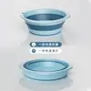 Cubeta plegable engrosada Cubeta telescópica plegable de plástico portátil para uso en dormitorio Lavado facial doméstico Lavar verduras Cubeta pequeña