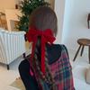 Cinta Roja de Lazo de Año Nuevo Pinza de Pato Pinza de Pelo de Sentido Avanzado Disco para la Parte Posterior de la Cabeza Pinza para la Parte Superior del Cabello Pinza para Media Recogida Accesorios para el Cabello