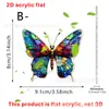 Nueva Hermosa Serie de Insectos Mariposa Acrílico 2D Colgante para Coche Mochila Decoración Colgante Accesorios de Exhibición