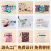 Amazon Transfronterizo Lienzo Blanco Cremallera Estuche para Bolígrafos Personalizado Bolsa de Cosméticos Bolsa de Almacenamiento Clutch Personalizado Venta al por Mayor Stock Disponible