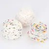 Bufanda de Hilo de Frijol de Caramelo Arcoíris Hilo Mixto Tejido a Mano Hilo de Color Macarrón Bola de Hilo Regalo Hecho a Mano para Mejor Amiga