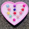 Anillo para niña con diseño de princesa de dibujos animados, estilo coreano, apertura ajustable, joyería para niña pequeña, juguete de diamantes.