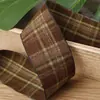 Fita de Xadrez Britânico Outono e Inverno Fita DIY Laço Feito à Mão Acessórios para Prendedor de Cabelo Roupas Sapatos e Chapéus Fitas Combinando