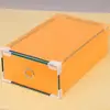 Caja de Zapatos Transparente Tipo Cajón con Borde Metálico, Plástico Engrosado a Prueba de Polvo y Humedad, Caja de Almacenamiento de Zapatos para el Hogar al por Mayor