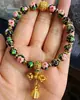 Pulsera de cloisonné gris fragante de Pekín, pulsera de esmalte cloisonné, pulsera bulliciosa de esmalte de color para pareja, novias, flores, regalo para hombres y mujeres