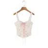 Atacado Verão 2026 Novo Estilo Europeu e Americano Feminino Floral Slim-Fit Renda Top com Alças Finas 8201
