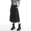 Falda de Gamuza Nueva Cortada con Láser Otoño/Invierno 2026, Falda Larga Irregular Hueca para Mujer, Falda Larga Vintage para Mujer