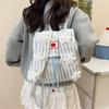 Versão Coreana da Nova Mochila Escolar para Alunos do Ensino Médio e Universitário, Mochila Fofa com Orelhas de Coelho e Estrelas, Mochila Casual Colorida para Meninas