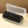 Pastillero Redondo Compartimentado de Siete Días Mañana y Tarde Transfronterizo, Organizador de Pastillas Portátil Apilable en Capas Arcoíris, Caja Sellada Portátil