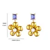 Moda Transfronteriza Elegantes Pendientes de Mariposa de Acero Inoxidable Geométricos Elegantes con Perlas Estilo Trendy Ins Pendientes de Diseño Personalizado