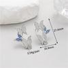 Aretes Largos Elegantes de Borla de Mariposa para Mujer Aretes de Perla de Diseño Nicho de Alta Gama Aretes DIY Semiterminados