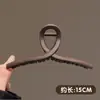 Pinza Geométrica Simple para el Cabello, Pinza de Moda para la Parte Trasera de la Cabeza, Pinza Femenina de Color Café, Accesorio para el Cabello de Pinza de Tiburón de Alta Gama y Exquisito