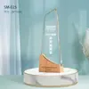 Trofeo de Cristal Creativo de Madera Grabado Personalizado Medalla de Competencia Producción Placa Autorizada Premio al Empleado Destacado Souvenir