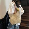 Bolsa de Paja Coreana Hecha a Mano, Bolsa Tejida Simple para Mujer, Bolsa para Fotos de Viajero, Bolsa de Paja para Mujer, Bolsa Pequeña Casual para Vacaciones