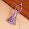 Chaveiro Integrado de Fio de Algodão Torcido à Mão Estilo Xizang com Borla Feita à Mão Pingente DIY Acessório para Bolsa