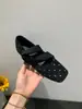 Sapatos de Salto Alto para Mulheres 2026 Outono Retro Coreano Bolinhas Quadrados Rasos Mary Jane Sapatilhas
