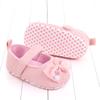 Zapatos de bebé de primavera y otoño para niñas de 0 a 1 año, zapatos de princesa con lazo, color liso, 2517