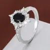 Suministro Transfronterizo de Exquisitos Anillos de Zirconia de Color en Forma de Huevo, Más Vendidos en Europa y América, Pulseras Vintage Florales Ovaladas, Venta Directa del Fabricante