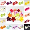 Nueva Flor de Seda Exquisita Simulada Cabeza de Orquídea Gato Flor de Pasador de Pelo DIY Tocado Dinastía Han Aro para el Cabello Broche Flor Decorativa Flor Artificial