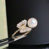 Accesorios DIY Plata de Ley S925 Elegante Conjunto de Colgante de Pendiente de Perla Anillo Pendientes Huecos Colgante Anillo