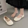 Zapatos Mary Jane de piel suave y cómodos con suela blanda para mujer, primavera y otoño 2025, nuevos zapatos de boca baja con estilo artístico de hadas, zapatos Mary Jane para mujer