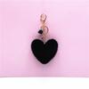Llavero de Borla Corazón de Durazno Lindo Colgante para Bolso Llavero de Felpa con Forma de Corazón Colgante Creativo Pequeño Regalo