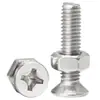 Tornillo tuerca de acero inoxidable 201 con cabeza avellanada y ranura Phillips juego combinación de tornillo tuerca de cabeza plana M3M4M5M6M8M10