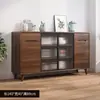 Aparador con marco de madera maciza, moderno y minimalista, para sala de estar, vinoteca, armario para té, armario de almacenamiento de cocina, armario de almacenamiento integrado en la pared.