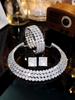 Europa y Estados Unidos sentido de alto nivel transfronterizo súper flash diamante completo fila sencilla doble fila collar gargantilla moda de lujo para mujer cadena de clavícula collar